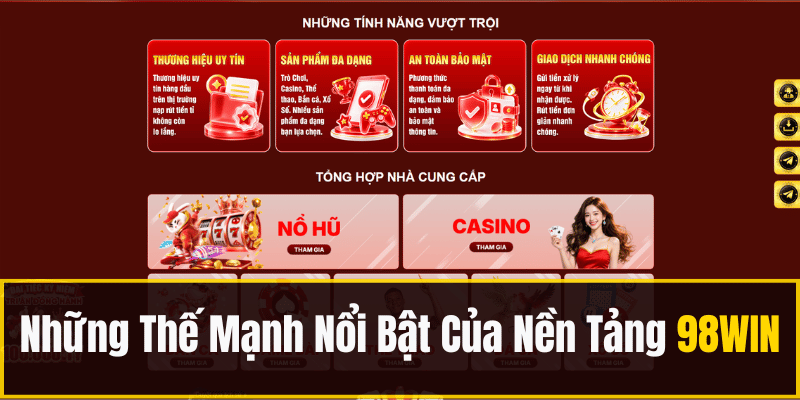 Những Thế Mạnh Nổi Bật Của Nền Tảng 98WIN